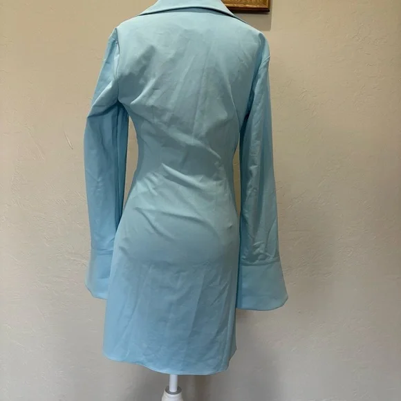 Cinq à Sept McKenna Twist Front Collared Mini DressSize 4 Blue